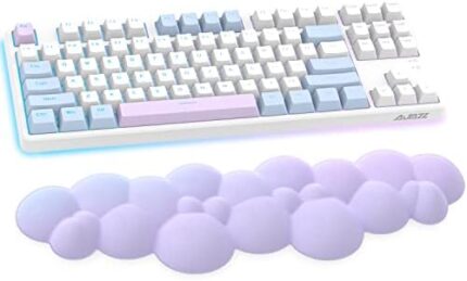 Gaming Keyboard Wrist Rest Pad,Memory Foam Keyboard Palm Rest, Ergonomic Hand Rest,Wrist Rest for Computer Keyboard,Laptop,Mac,Lightweight for Easy Typing Pain Relief-Purple