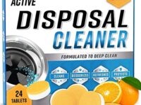 Garbage Disposal Cleaner Deodorizer Tablets 24 Pack - Fresh Citrus Foaming Scrub Sink and Disposer Freshener, Natural Kitchen Drain Cleaning Tablet - 1 Year Supply