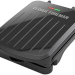 George Foreman 2-Serving Classic Plate Electric Indoor Grill and Panini Press, Black GRS040B