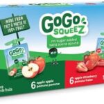 GoGo squeeZ Fruit Sauce Variety Pack, Apple, Strawberry, No Sugar Added. 90g per pouch, Pack of 12