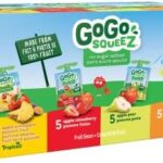 GoGo squeeZ Fruit Sauce Variety Pack, Pineapple Passion Fruit, Strawberry, Pear, Mango, No Sugar Added. 90g per pouch, Pack of 20