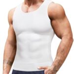 Gotoly Men Compression Shirt Slimming Shapewear Undershirt Body Shaper Vest Abs Workout Hide Chest Tank Top