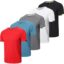 HUAKANG Men's 5 Pack Workout Running Shirts Quick Dry Lightweight Fit Gym Short Sleeve Sports Tops Athletic T-Shirts