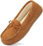 HomeTop Women's Indoor Outdoor Breathable Microsuede Moccasins Loafer Slippers