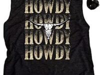 Howdy Rodeo Shirt: Cowgirl Western Tank Tops Womens Country Cow Girl Graphic Shirt Casual Short Sleeve Tops