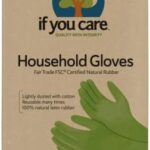 IF YOU CARE Cotton Flock Lined Household Gloves, Large