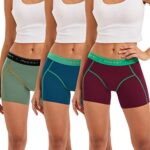 INNERSY Women's Anti Chafing Boxer Briefs Cotton Boyshorts Workout Underwear Under Dresses Shorts 3-Pack