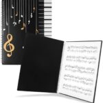 JIANTA Sheet Music Folder A4, 120Pages Spiral Binder Music File Folder, 8.5x11 inch Paper Documents Storage Holder Bag, Blank Plastic Concert Choral Folder