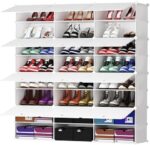 JOISCOPE Shoe Storage, 3 x 8 Tier Cube Storage Unit Shoe Rack Organizer, Multifunctional Modular Shoe Storage Cabinet for Space Saving, for All Kinds of Shoes, Clothing, for Hallway Bedroom Entryway