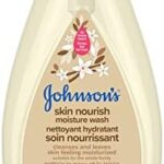 Johnson’s Skin Nourish Moisture Vanilla & Oat Body Wash - Baby Bath Skin Care - Sensitive Skin - 600 mL, Vanilla Fragrance