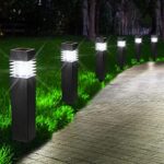 Joomer 6 Pack Solar Pathway Lights, Solar Light Outdoor, Waterproof Solar Garden Lights, Bright Landscape Lighting for Patio, Lawn, Yard, Walkway, Pathway (Cool White)