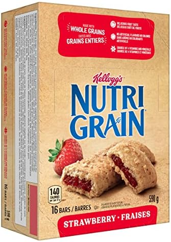 Kellogg's Nutri-Grain Strawberry Flavour 590g - 37 g (Pack of 16)