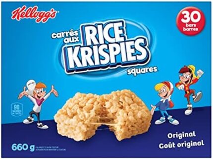 Kellogg's Rice Krispies Square Bars 660g Jumbo Pack-Original, 30 Cereal Bars {Imported from Canada}