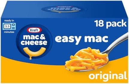 Kraft Easy Mac Original Macaroni and Cheese Dinner 18 Microwaveable Single Serve Packets