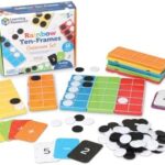 Learning Resources Rainbow Ten-Frames Classroom Set,140 Pieces, Ages 5+, School Supplies for Teachers, Classroom Supplies, Teacher Resources