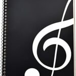 MOREYES Blank Sheet Music Composition Manuscript Staff Notebook with 100 Pages 10.24x7.5 inch/26x19cm (Music clef notebook)