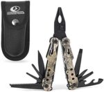 MOSSY OAK Camo Multi Tool Portable Outdoor Folding Pocket Multitool with Nylon Sheath, Knife, Pliers, Screwdrivers and More, Stainless Steel