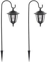 Maggift 34 Inch Hanging Solar Lights Dual Use Shepherd Hook Lights with 2 Shepherd Hooks Outdoor Solar Coach Lights, 2 Pack