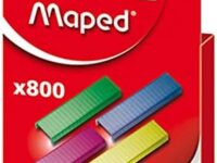 Maped 324806 Premium Standard Staples, 26/6, Box of 800 Staples, Assorted Colours