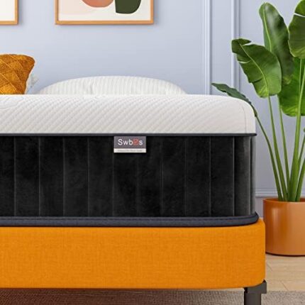 Mattress Queen Size, Swbvs 10 Inch Memory Foam Firm Queen Mattress Size with Hybrid Queen Bed Mattress in a Box Pressure Relief & Supportive Queen Size Mattress