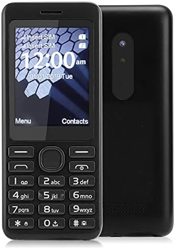 Mobile Phone, Mobile Phone Big Buttons Cellphone, Minimalist Design 206+ 2.4in Screen 0.08MP Camera 3.5mm Audio Jack Straight Big Buttons Phone 100-240V US (Black, Transl)