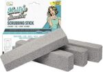 Molly's Marvelous Scrubbing Sticks, Pumice Stones for Tiles, Bathroom, Kitchen, and Hard Water, Household Cleaning Tool, 4pk