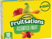 Mott's Naturally Flavoured Fruit Flavoured Snacks, No Artificial Colours, Pack of 10 Pouches