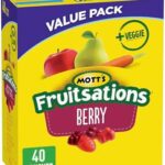 Mott's - VALUE PACK SIZE - Naturally Flavoured Berry Fruit Flavoured Snacks, Pack Of 40 Pouches Of Fruit Flavoured Snacks, 907 Grams Package, No Artificial Colours