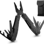 Multitool Pliers Newild 15-in-1 Multi Purpose Pocket Tool Set Knife with Nylon Sheath, Black Durable Survival Multi Tool for Camping, Fishing, Hiking, Made of Super Hardened 420 Stainless Steel