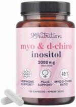 Myo-Inositol & D-Chiro Inositol | Hormone Balance for Women | Ideal 40:1 Ratio | Myo Inositol 2000mg, D Chiro 50mg Daily Dose | Vitamin B8 to Regulate Menstrual Cycle & Support Ovarian Health | SM Nutrition