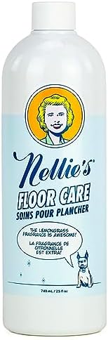 Nellie's Floor Care - Plant-Based Cleaner for Hardwood, Tile, Ceramic, and More - Removes Household Dirt and Odors - Refreshing Lemongrass Scent (25 fl oz) - Planet Friendly Cleaning Solution