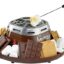 Nostalgia Indoor Electric S'mores Maker - Smores Kit - 4 Compartment Trays - Movie Night Supplies - Balcony Decor - Brown