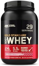 OPTIMUM NUTRITION Gold Standard Strawberry 2lb - 2 Pound (1099665)