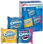 OREO Original Chocolate & Double Stuf & Golden Vanilla Sandwich Cookies, Snack Packs, School Snacks, 482 g