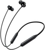 OnePlus Bullets Wireless Z2 Bluetooth in Ear Earphones with mic, Bombastic Bass – 12.4 mm Drivers, 10 Mins Charge – 20 Hrs Music, 30 Hrs Battery Life, IP55 Dust & Water Resistant (Magico Black)