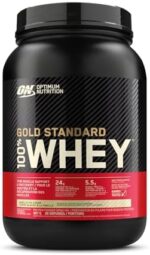 Optimum Nutrition Gold Standard 100% Whey Protein Powder, 907g - Vanilla Ice Cream - 29 servings (packaging may vary)