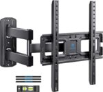 PERLESMITH Full Motion TV Wall Mount for 26-55 inch Flat Curved Screen TV up to 70lbs, Corner TV Wall Mount TV Bracket with Articulating Arm Swivel Extension Tilt, TV Mount MAX VESA 400x400mm, PSMFK7