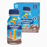 PediaSure Complete, Nutritional Supplement, 4 x 235 mL, Chocolate – Kids nutritional shake, containing DHA and vitamins, helps promote weight gain when taken twice a day