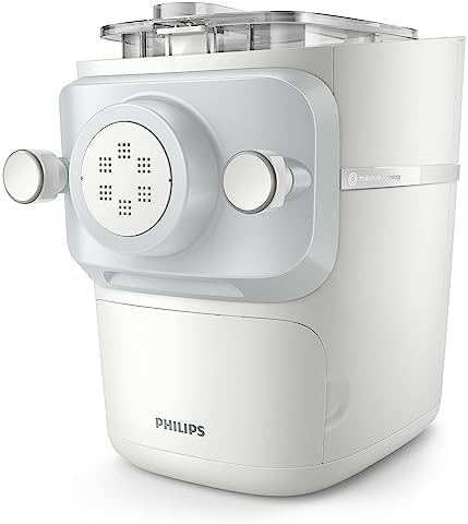 Philips 7000 Series Pasta Maker, ProExtrude Technology 150W, 8 discs, Perfect Mixing Technology, Preapre up to 8 Portions, HomeID App, White, (HR2660/03)