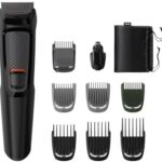 Philips Multi Grooming Kit MG3710/65, 9-in-1 (New Model), Face, Head and Body - All-in-one Trimmer for Men Self Sharpening Stainless Steel Blades, No Oil Needed, 60 Mins Run Time