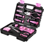 Pink Tool Kit: DEKOPRO Pink Tool Kit: Tool Set for Women Ladies, Home Tool Kit Set, DIY & Tools, Tool Kits for Home, Hand Tool Kits for Women, 42 Pieces