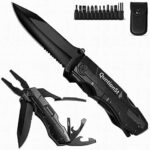 Pocket Multitool with Safety Locking Handy, Gifts for Men, 12 in 1 Multi Tool with Pliers Knife Bottle Opener Screwdriver Saw, Perfect for Outdoor, Survival, Camping, Hiking, Simple Repair