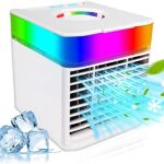 Portable Air Conditioner, Evaporative Air Cooler Fan with 4-Speed, USB Personal Air Conditioner with LED Light for Bedroom Home Office Outdoor