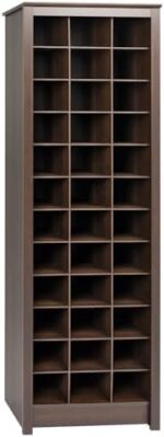 Prepac Space Saving Shoe Storage Cabinet, Espresso