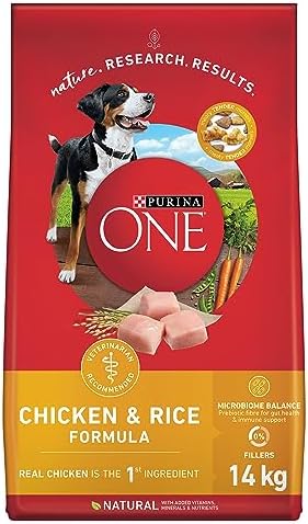 Purina ONE Smartblend Natural Dry Dog Food, Chicken & Rice 14 kg