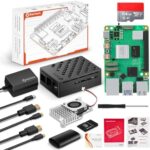 RasTech Raspberry Pi 5 8GB Starter Kit with 64GB SD Card Raspberry Pi 5 Board Pi 5 Case with Active Cooler 2 HDMI Cables 27W USB C Power Supply Reading Card Device Screwdriver