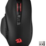 Redragon M656 Gainer Wireless Gaming Mouse, 4000 DPI 2.4Ghz Wireless Gamer Mouse w/ 5 DPI Levels, 7 Macro Buttons, Red LED Backlit & Pro Software/Drive Supported, for PC/Mac/Laptop