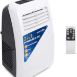 SereneLife Portable Electric Air Conditioner Unit-900W 8000 BTU Power Plug-in AC Cold Indoor Room Conditioning System with Cooler, Dehumidifier, Fan, Exhaust Hose, Window Seal, Wheels, Remote (SLPAC8)