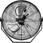 Simple Deluxe 18 Inch Industrial Wall Mount Fan, 3 Speed Commercial Ventilation Metal Fan for Warehouse, Greenhouse, Workshop, Patio, Factory and Basement, High Velocity, Black