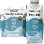 Simply Protein Ready-To-Drink Vanilla Plant Protein Shake, 330mL Bottle, Pack of 4, High Protein, Low Sugar, Dairy Free